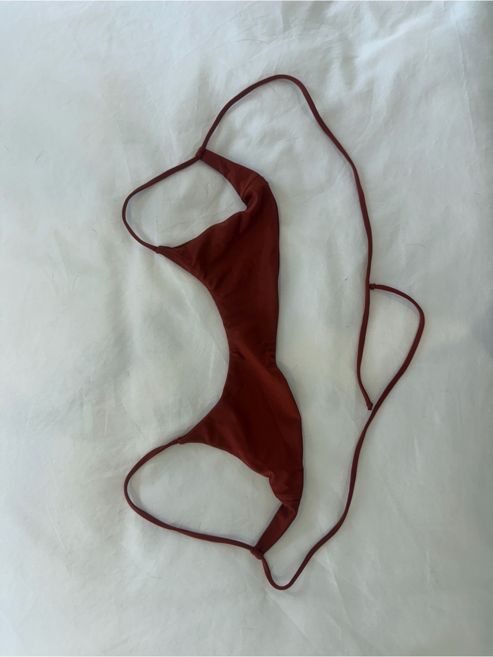 Minimal Bikini in Deep Brick Red